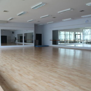 Zdjęcie przedstawia wnętrze sali baletowej