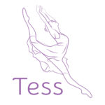 rysunek baletnicy i nazwa zespołu TESS