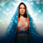 Fragment plakatu filmu Cud Guadalupe przedstawiający postać Maryji