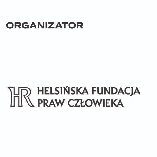 Zdjęcie przedstawia logotyp Helsińska Fundacja Praw Człowieka 