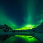 Islandia, Aurora borealis, Zorza polarna.